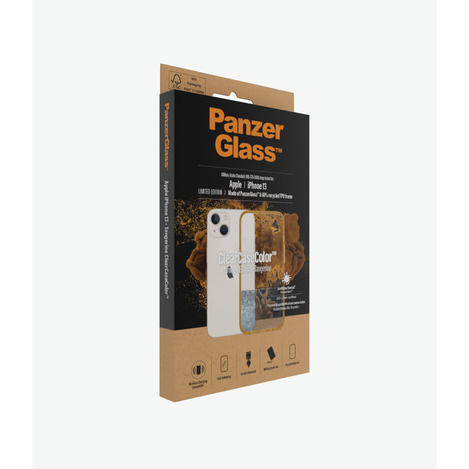 PanzerGlass - Tok ClearCaseColor AB - iPhone 13, tangerine