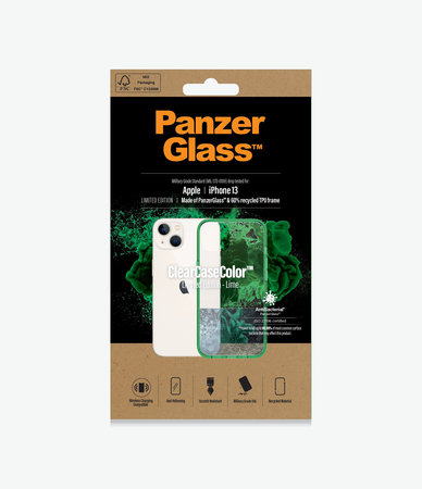 PanzerGlass - Tok ClearCaseColor AB - iPhone 13, lime