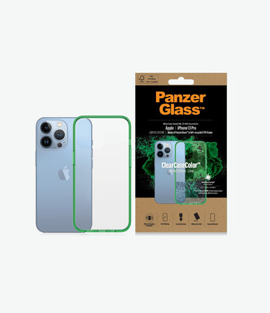 PanzerGlass - Tok ClearCaseColor AB - iPhone 13 Pro, lime