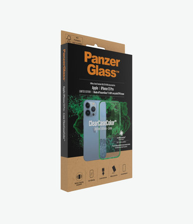 PanzerGlass - Tok ClearCaseColor AB - iPhone 13 Pro, lime