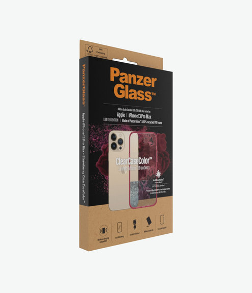 PanzerGlass - Tok ClearCaseColor AB - iPhone 13 Pro Max, strawberry