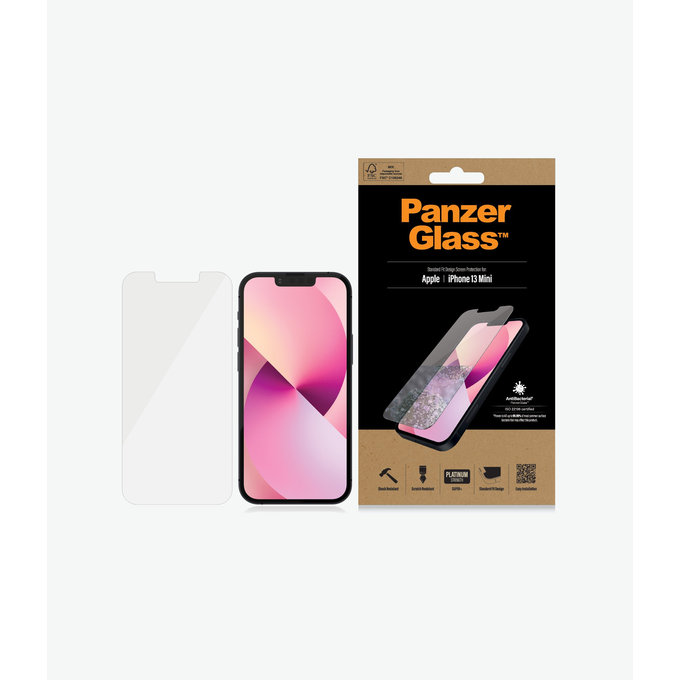 PanzerGlass - Edzett Üveg Standard Fit AB - iPhone 13 mini, átlátszó