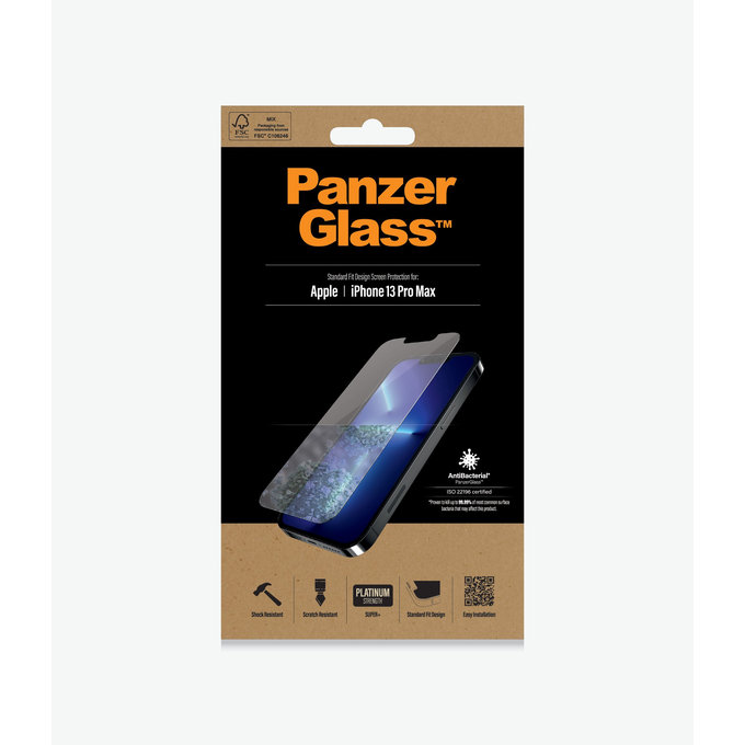 PanzerGlass - Edzett Üveg Standard Fit AB - iPhone 13 Pro Max és 14 Plus, átlátszó