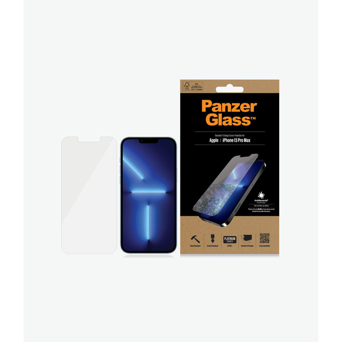 PanzerGlass - Edzett Üveg Standard Fit AB - iPhone 13 Pro Max és 14 Plus, átlátszó