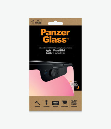 PanzerGlass - Edzett Üveg Case Friendly CamSlider AB - iPhone 13 mini, fekete