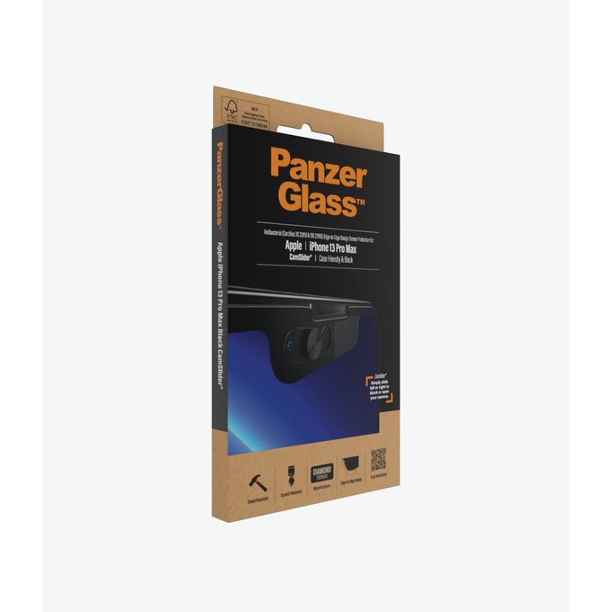 PanzerGlass - Edzett Üveg Case Friendly CamSlider AB - iPhone 13 Pro Max és 14 Plus, fekete
