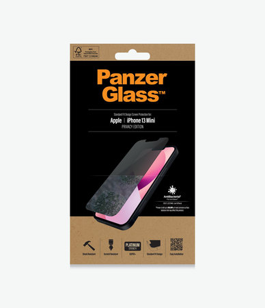 PanzerGlass - Edzett Üveg Standard Fit Privacy AB - iPhone 13 mini, átlátszó
