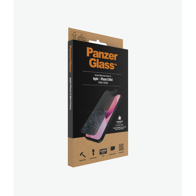 PanzerGlass - Edzett Üveg Standard Fit Privacy AB - iPhone 13 mini, átlátszó