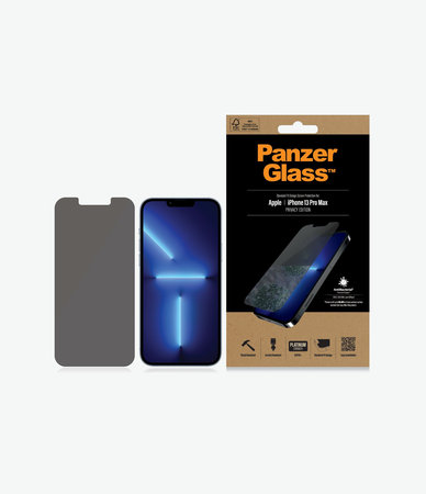 PanzerGlass - Edzett Üveg Standard Fit Privacy AB - iPhone 13 Pro Max és 14 Plus, átlátszó