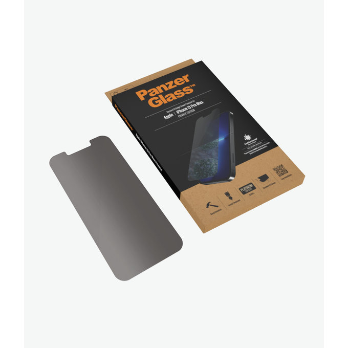 PanzerGlass - Edzett Üveg Standard Fit Privacy AB - iPhone 13 Pro Max és 14 Plus, átlátszó