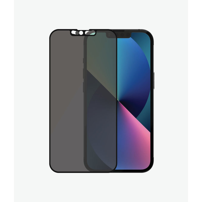 PanzerGlass - Edzett Üveg Case Friendly Privacy CamSlider AB - iPhone 13, 13 Pro és 14, fekete