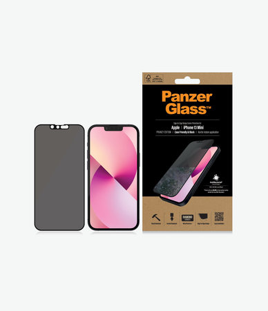 PanzerGlass - Edzett Üveg Case Friendly Privacy AB - iPhone 13 mini, fekete