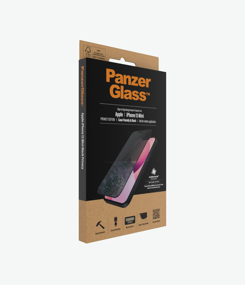 PanzerGlass - Edzett Üveg Case Friendly Privacy AB - iPhone 13 mini, fekete