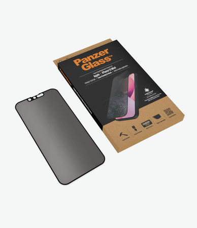 PanzerGlass - Edzett Üveg Case Friendly Privacy AB - iPhone 13 mini, fekete