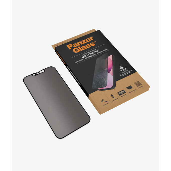 PanzerGlass - Edzett Üveg Case Friendly Privacy AB - iPhone 13 mini, fekete