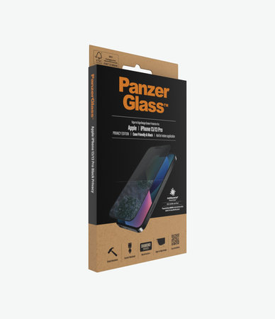 PanzerGlass - Edzett Üveg Case Friendly Privacy AB - iPhone 13, 13 Pro, 14 és 16e, fekete