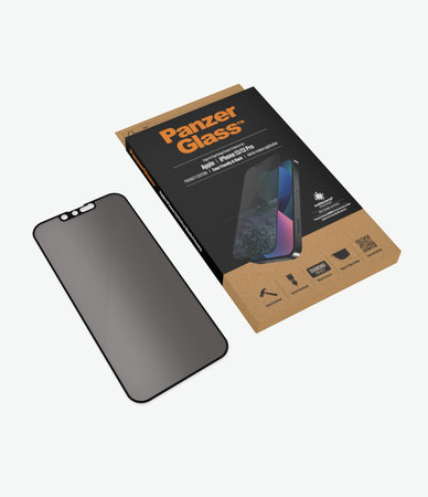 PanzerGlass - Edzett Üveg Case Friendly Privacy AB - iPhone 13, 13 Pro, 14 és 16e, fekete