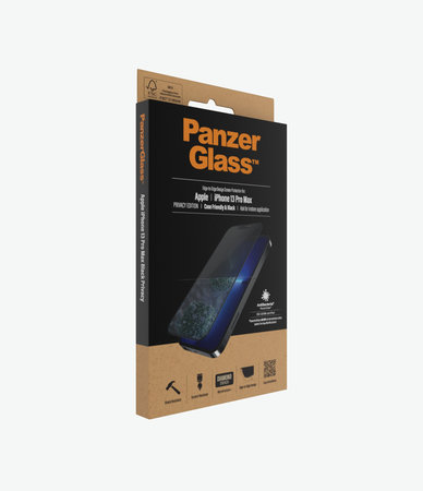 PanzerGlass - Edzett Üveg Case Friendly Privacy AB - iPhone 13 Pro Max és 14 Plus, fekete