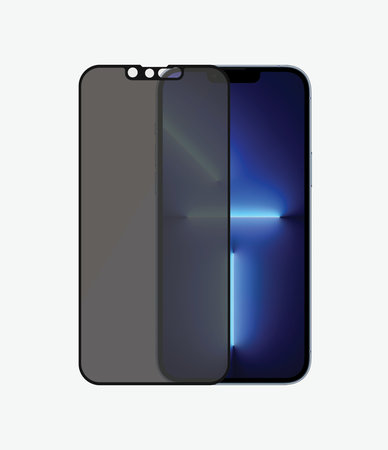 PanzerGlass - Edzett Üveg Case Friendly Privacy AB - iPhone 13 Pro Max és 14 Plus, fekete