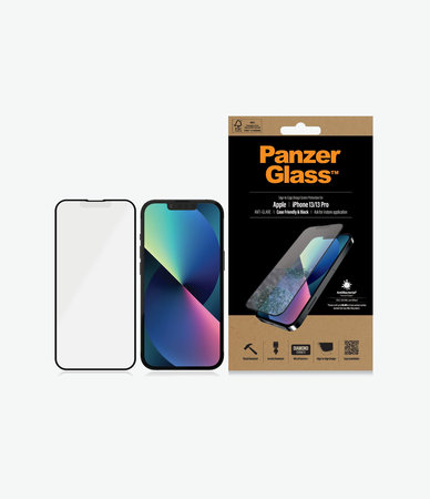 PanzerGlass - Edzett Üveg Case Friendly Anti-Glare AB - iPhone 13, 13 Pro és 14, black