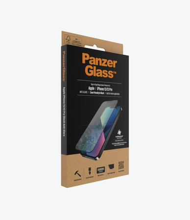 PanzerGlass - Edzett Üveg Case Friendly Anti-Glare AB - iPhone 13, 13 Pro és 14, black