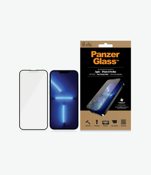 PanzerGlass - Edzett Üveg Case Friendly Anti-Glare AB - iPhone 13 Pro Max és 14 Plus, fekete