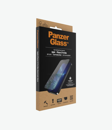 PanzerGlass - Edzett Üveg Case Friendly Anti-Glare AB - iPhone 13 Pro Max és 14 Plus, fekete