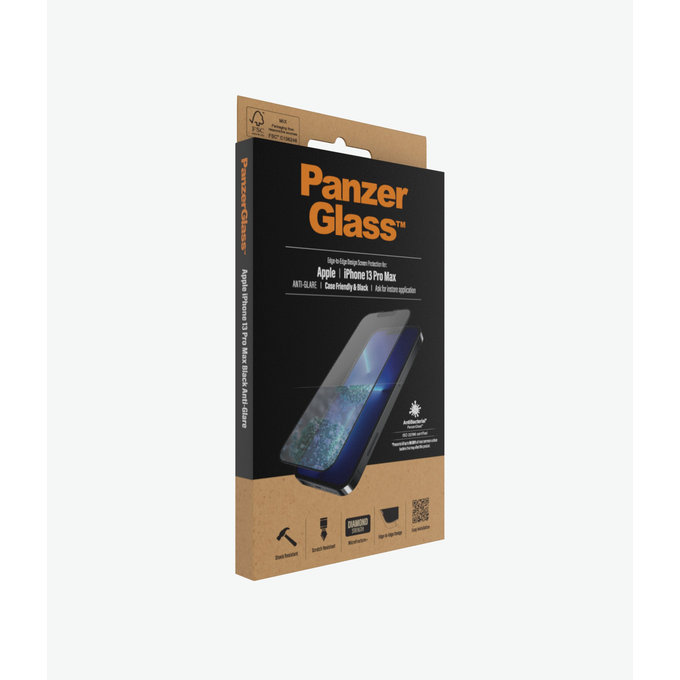 PanzerGlass - Edzett Üveg Case Friendly Anti-Glare AB - iPhone 13 Pro Max és 14 Plus, fekete