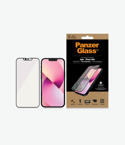 PanzerGlass - Edzett Üveg Case Friendly Anti-Bluelight AB - iPhone 13 mini, fekete