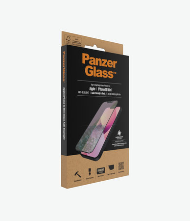 PanzerGlass - Edzett Üveg Case Friendly Anti-Bluelight AB - iPhone 13 mini, fekete