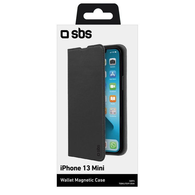 SBS - Tok Book Wallet Lite - iPhone 13 mini, fekete