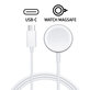 Mágneses Apple Watch gyorstöltő, USB-C, 1 m, aluminium, bulk