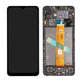 Samsung Galaxy A12 A127F, A032F - LCD Kijelző + Érintőüveg + Keret (Black) - GH82-26485A, GH82-26486A Genuine Service Pack
