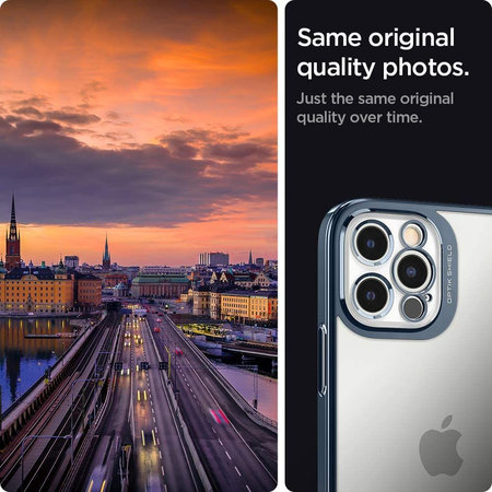 Spigen - Optik kristály tok iPhone 12 Pro készülékhez, krómkék