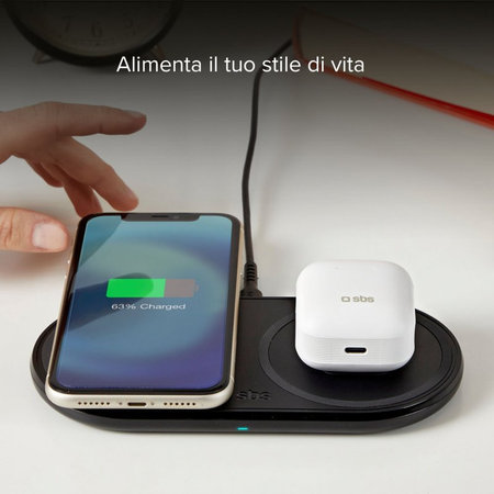 SBS - Duálna Vezeték Nélküli Töltő, fekete