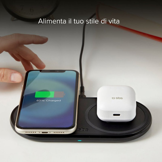 SBS - Duálna Vezeték Nélküli Töltő, fekete