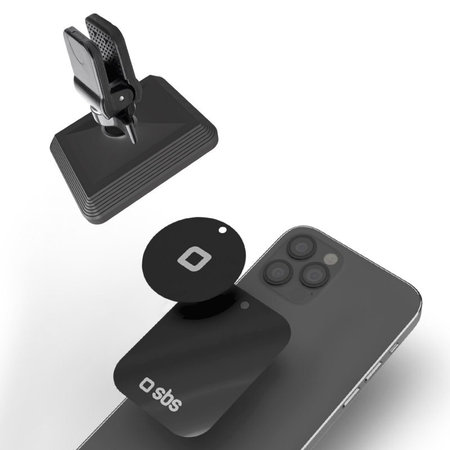 SBS - Szellőztető autós tartó, mágneses, téglalap alakú, fekete