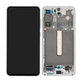 Samsung Galaxy S21 FE G990B - LCD Kijelző + Érintőüveg + Keret (White) - GH82-26414B, GH82-26420B, GH82-26590B Genuine Service Pack