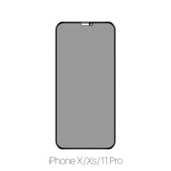 FixPremium Privacy Anti-Spy Glass - Edzett üveg - iPhone X, XS és 11 Pro