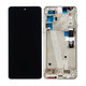 Motorola Edge 20 XT2143 - LCD Kijelző + Érintőüveg + Keret (Frosted White) - 5D68C19194 Genuine Service Pack
