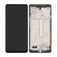 Samsung Galaxy M52 5G M526B - LCD Kijelző + Érintőüveg + Keret (Black) - GH82-27091A, GH82-27094A Genuine Service Pack