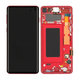 Samsung Galaxy S10 G973F - LCD Kijelző + Érintőüveg + Keret (Red) - GH82-18850H Genuine Service Pack