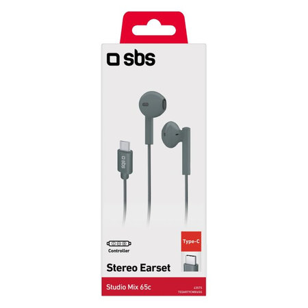 SBS - Stereo Fejhallgató Studio Mix 65c, USB-C csatlakozó, szürke