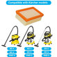 Kärcher WD-series, MV-series, KWD-series - Lapos Porszűrő
