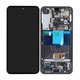 Samsung Galaxy S22 S901B - LCD Kijelző + Érintőüveg + Keret (Phantom Black) - GH82-27520A, GH82-27521A Genuine Service Pack