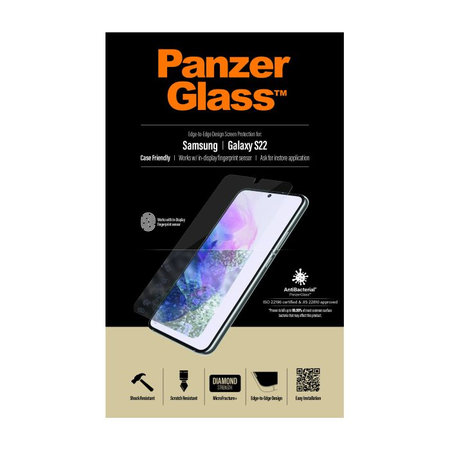 PanzerGlass - Edzett Üveg Case Friendly AB - Samsung Galaxy S22, átlátszó