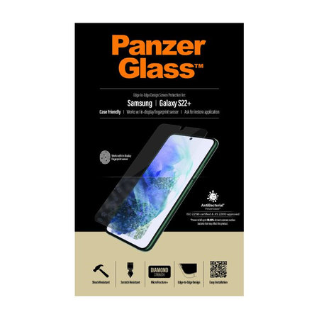 PanzerGlass - Edzett Üveg Case Friendly AB - Samsung Galaxy S22+, átlátszó