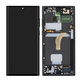 Samsung Galaxy S22 Ultra S908B - LCD Kijelző + Érintőüveg + Keret (Phantom Black) - GH82-27488A, GH82-27489A Genuine Service Pack