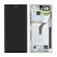 Samsung Galaxy S22 Ultra S908B - LCD Kijelző + Érintőüveg + Keret (Phantom White) - GH82-27488C, GH82-27489C Genuine Service Pack