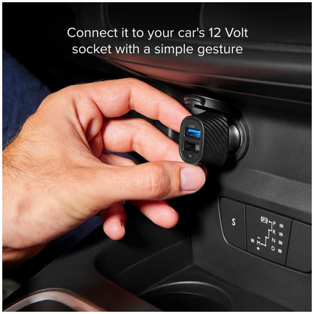 SBS - Autó Töltő USB, USB, fekete